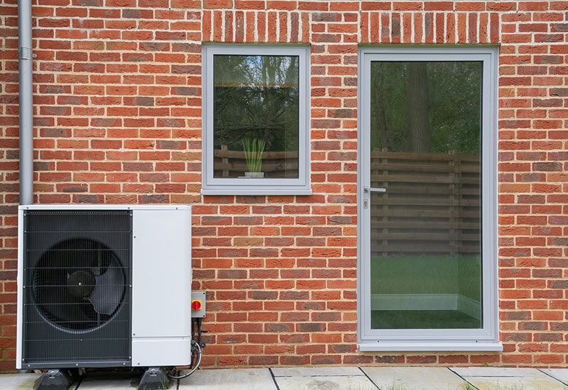 Heat Pump outside home